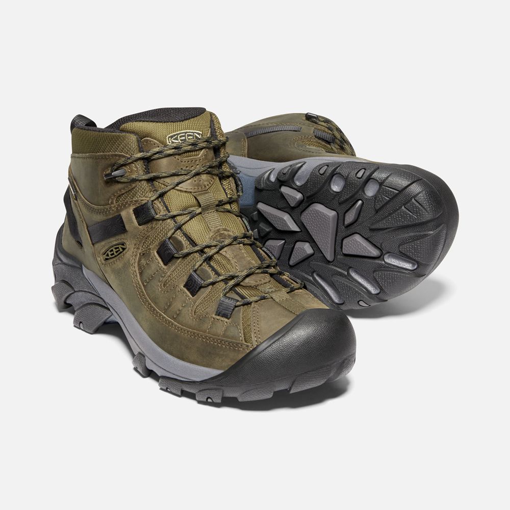 Keen Outdoor Bot Erkek Zeytin Yeşili/Siyah - Targhee Ii Waterproof Mid - Türkiye NJTB85130